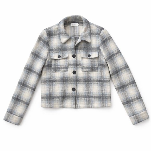 ONLY Plaid Cropped Jacket – Size S – Cozy Shacket Style - Picture 2 of 11